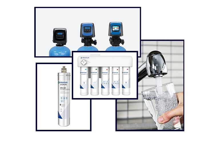 image collage residential water filtration