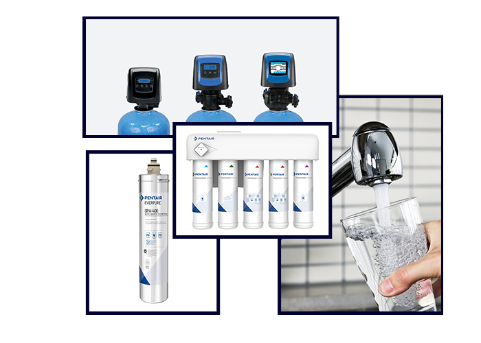 image collage residential water filtration